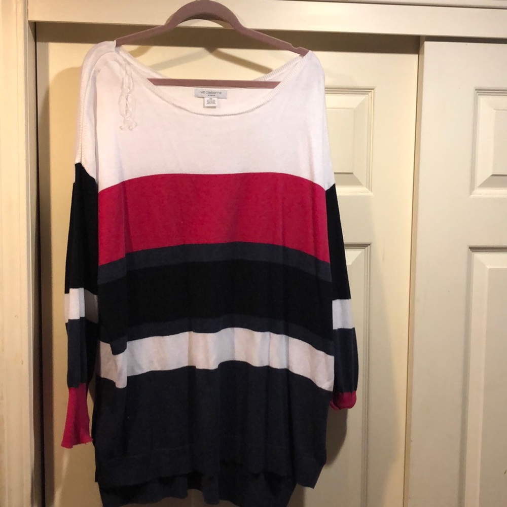 Long color block sweater size 2x